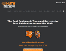 Tablet Screenshot of huthbenders.com